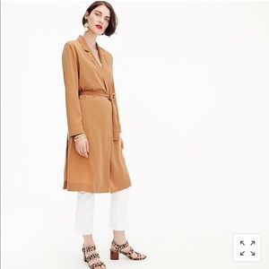 J Crew Petite Long tie-waist jacket